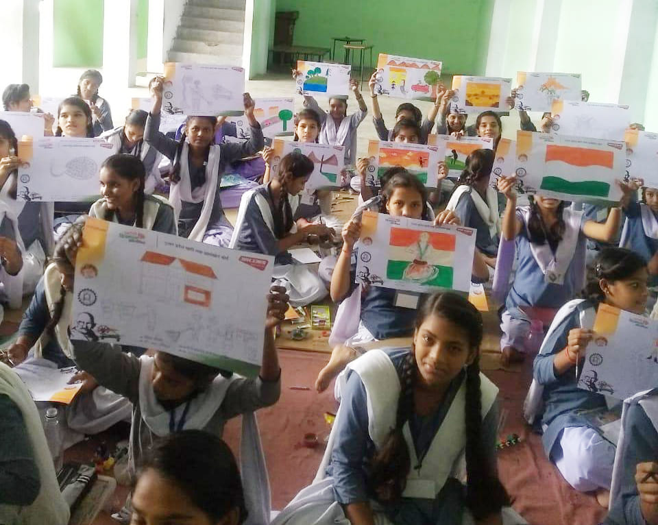 student paint swedesh on canvass