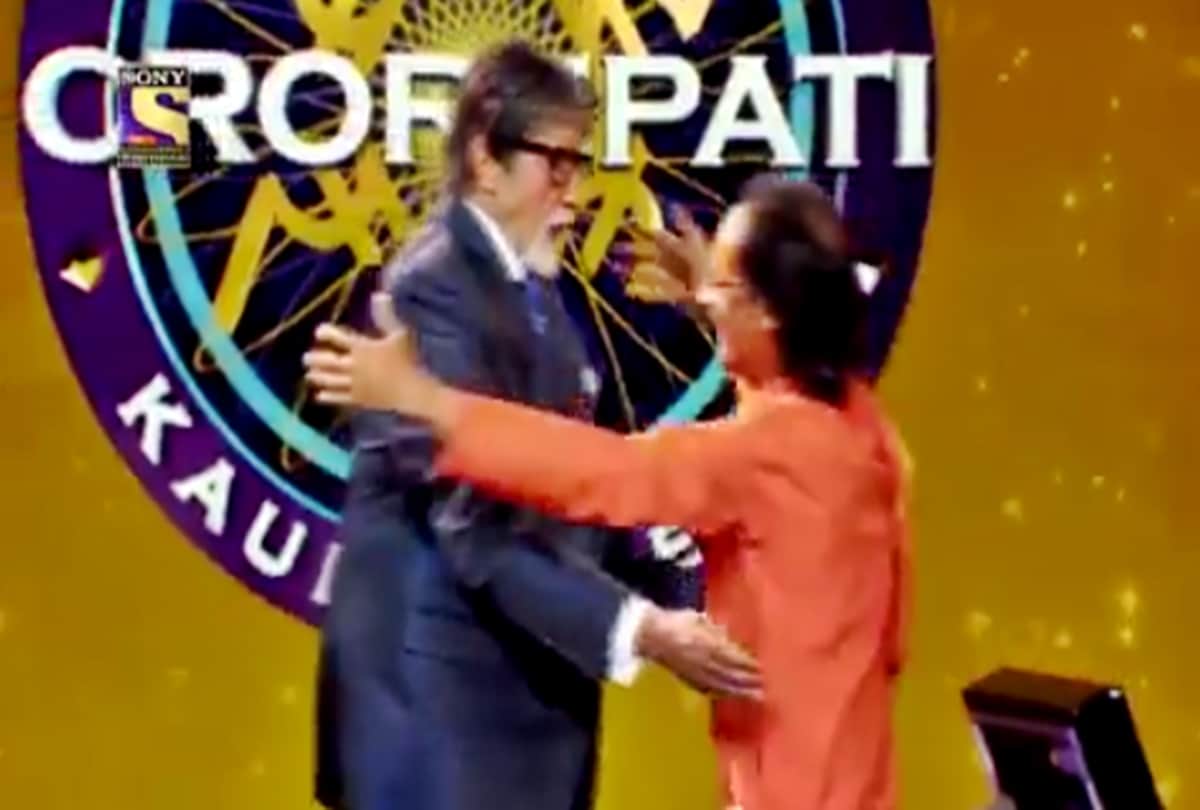 Pandit Hariom Shastri from Indore with Amitabh bachchan at kaun banega crorepati 11