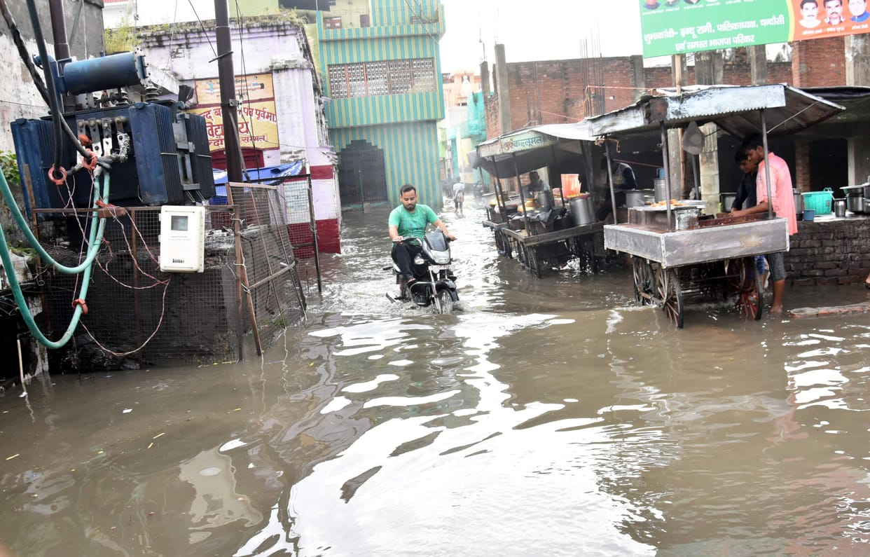 rain in sambhal and chandausi