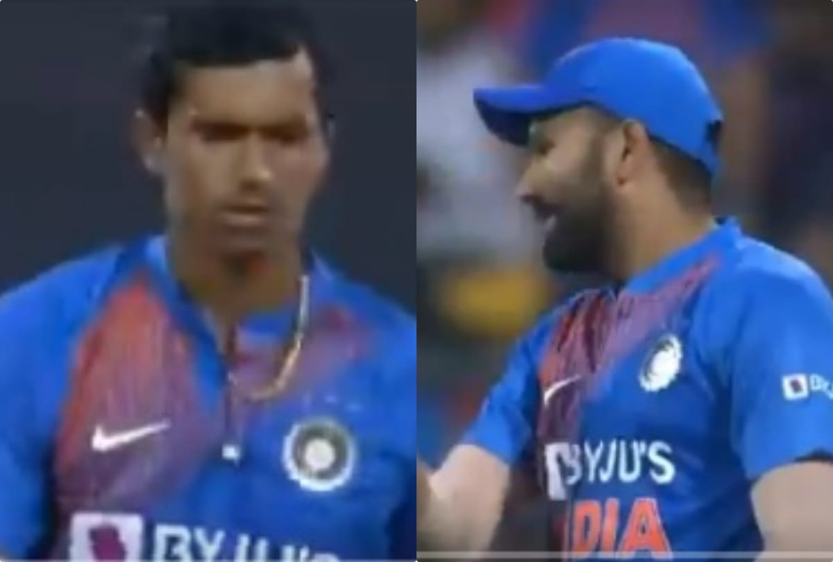 video: rohit sharma angry with navdeep saini says to him use brain