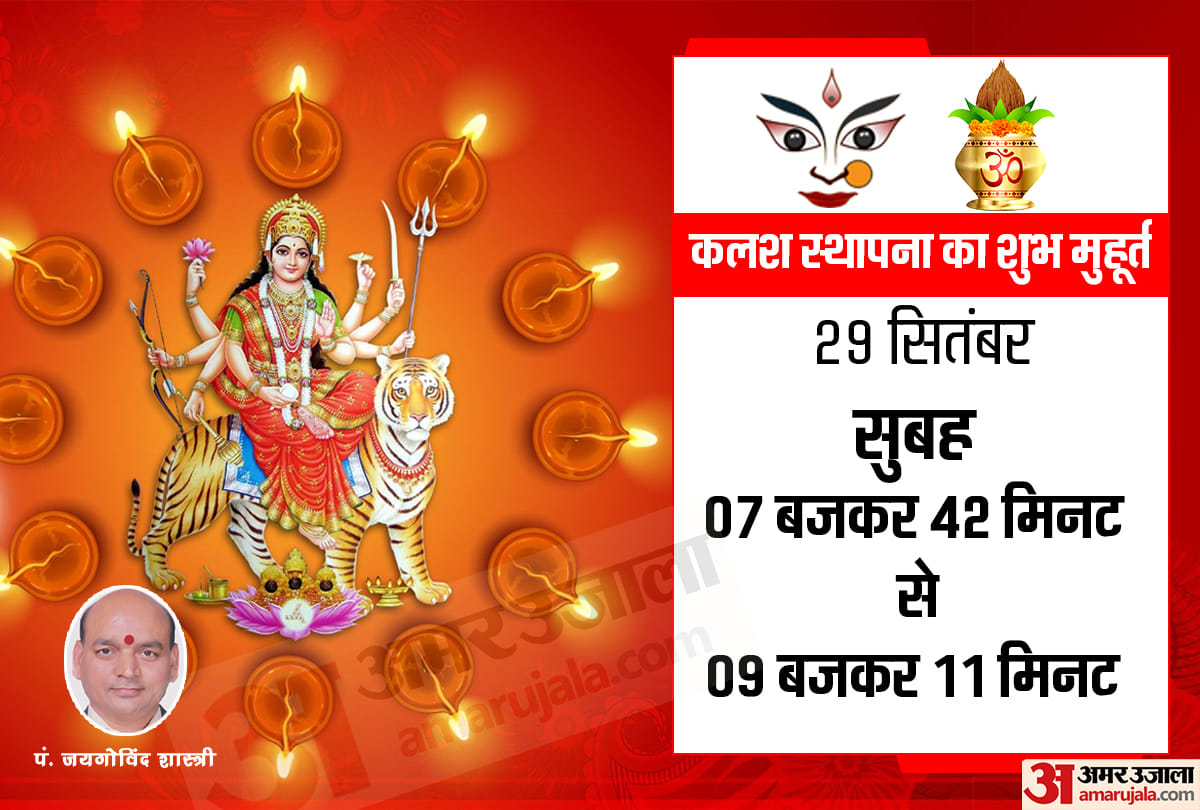 navratri 2019 maa durga kalash sthapana auspicious time shubh muhurat