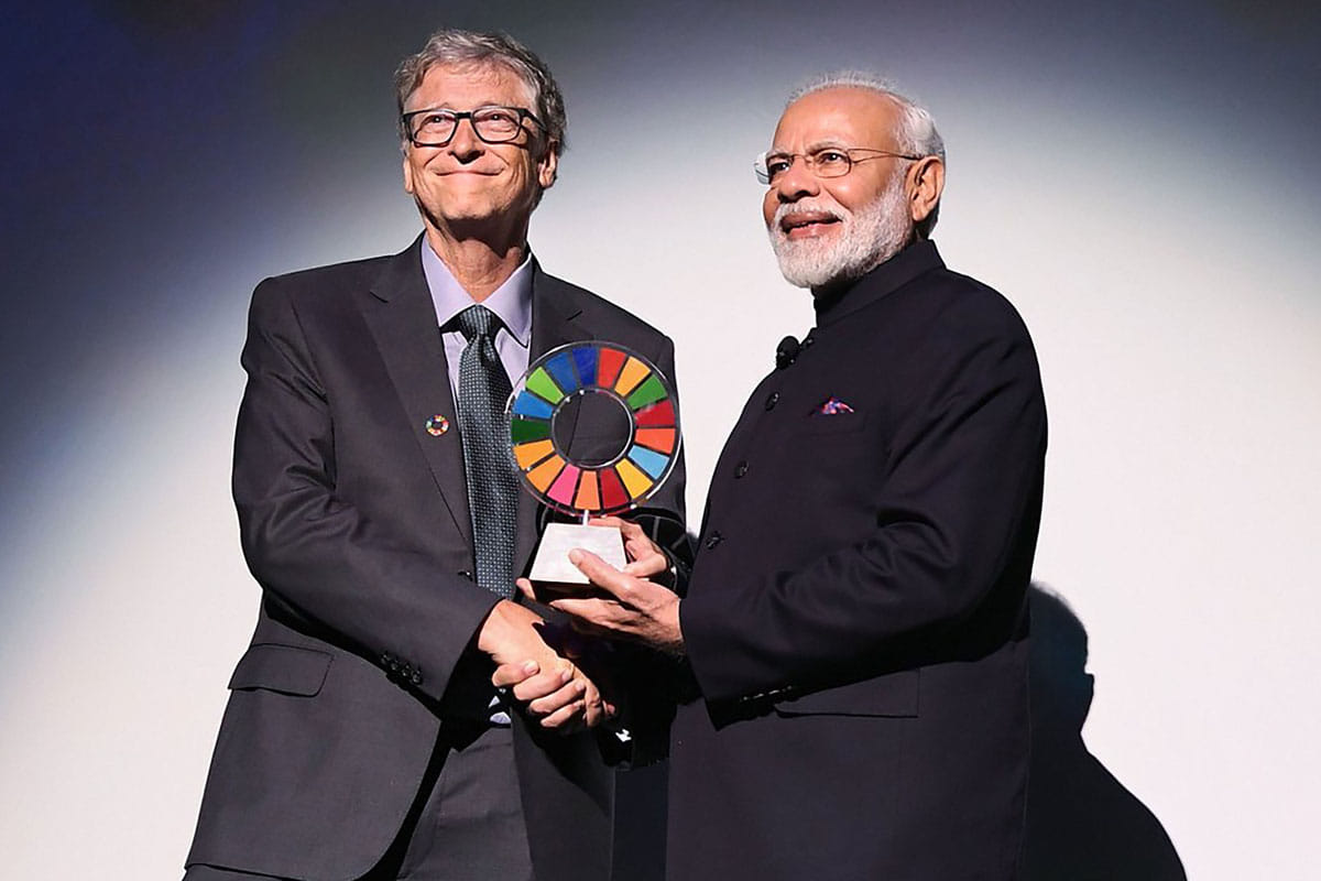 PM Narendra Modi got Global Goalkeeper Award by Bill and Melinda Gates Foundation in USA