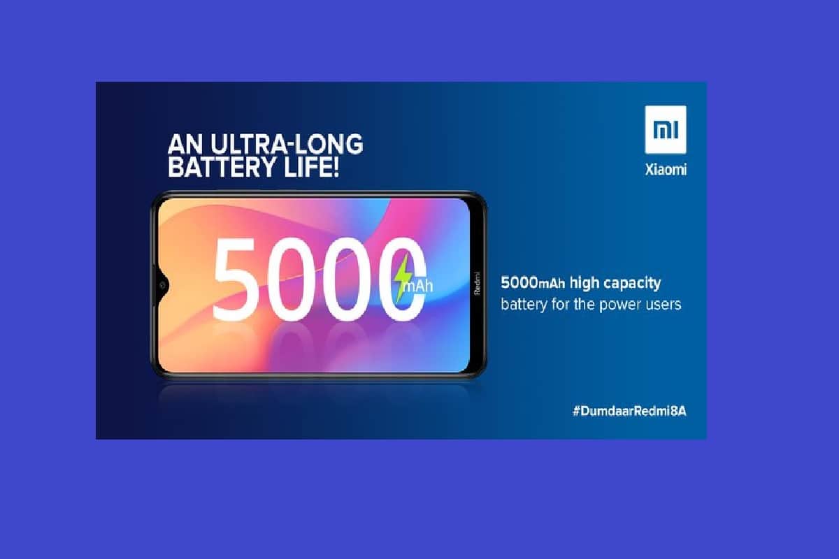 Redmi 8A Launched in India with 5000mAh Battery and fast charging price and specificaions