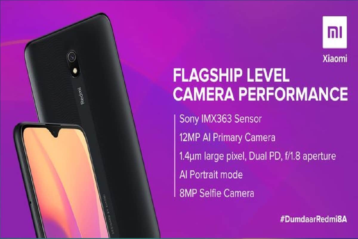 Redmi 8A Launched in India with 5000mAh Battery and fast charging price and specificaions