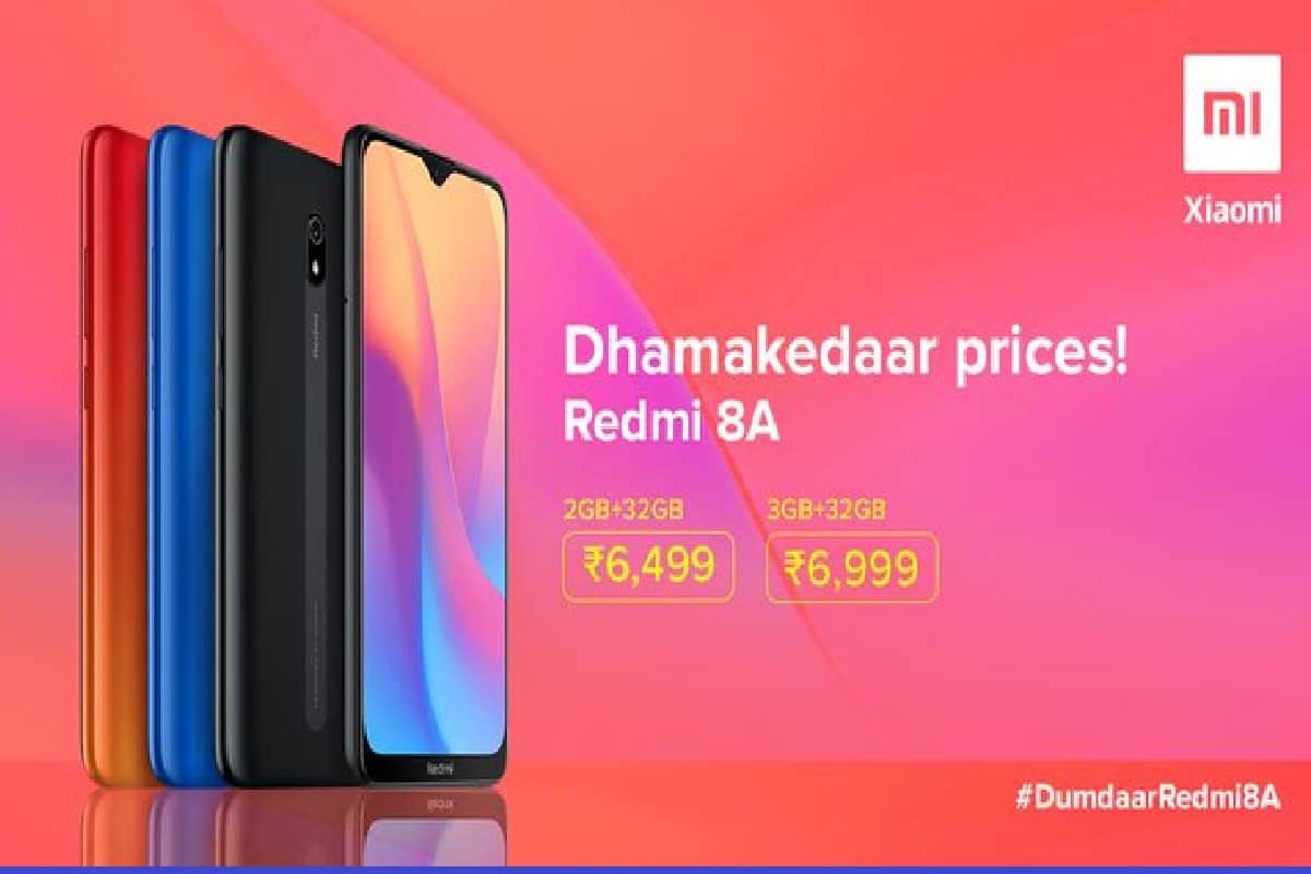 Redmi 8A Launched in India with 5000mAh Battery and fast charging price and specificaions