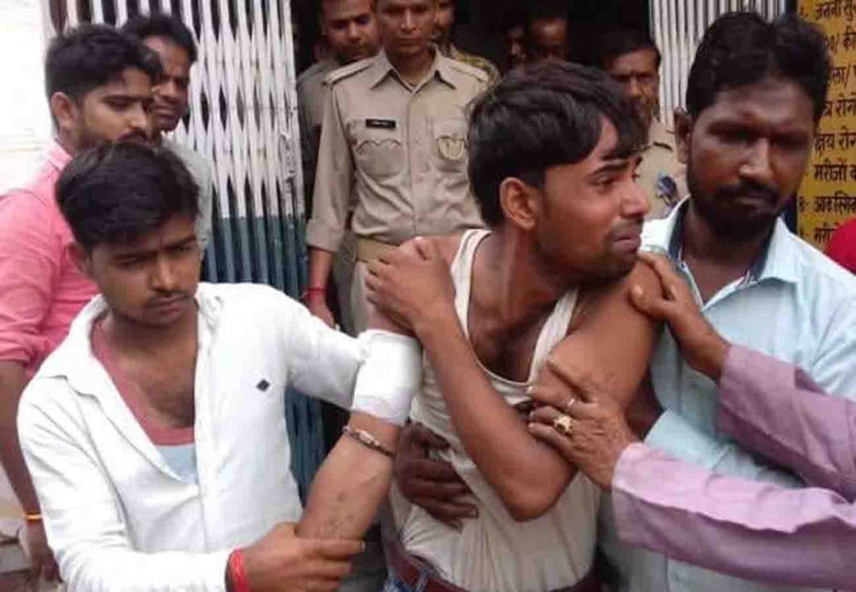 shooted to a man in jalaun