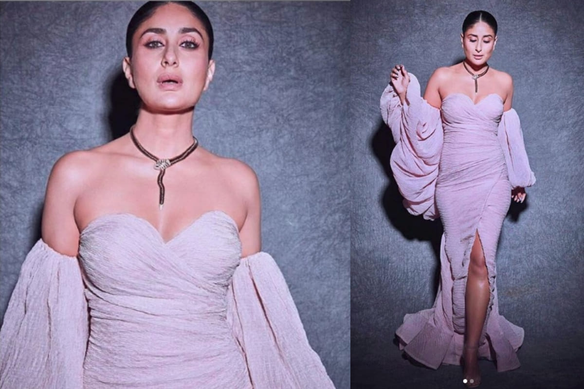 kareena kapoor looks gorgeous lilac gown in dance india dance finale