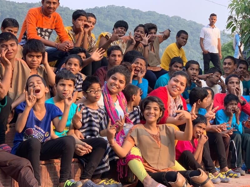two friends atharv and shalu take care of special children