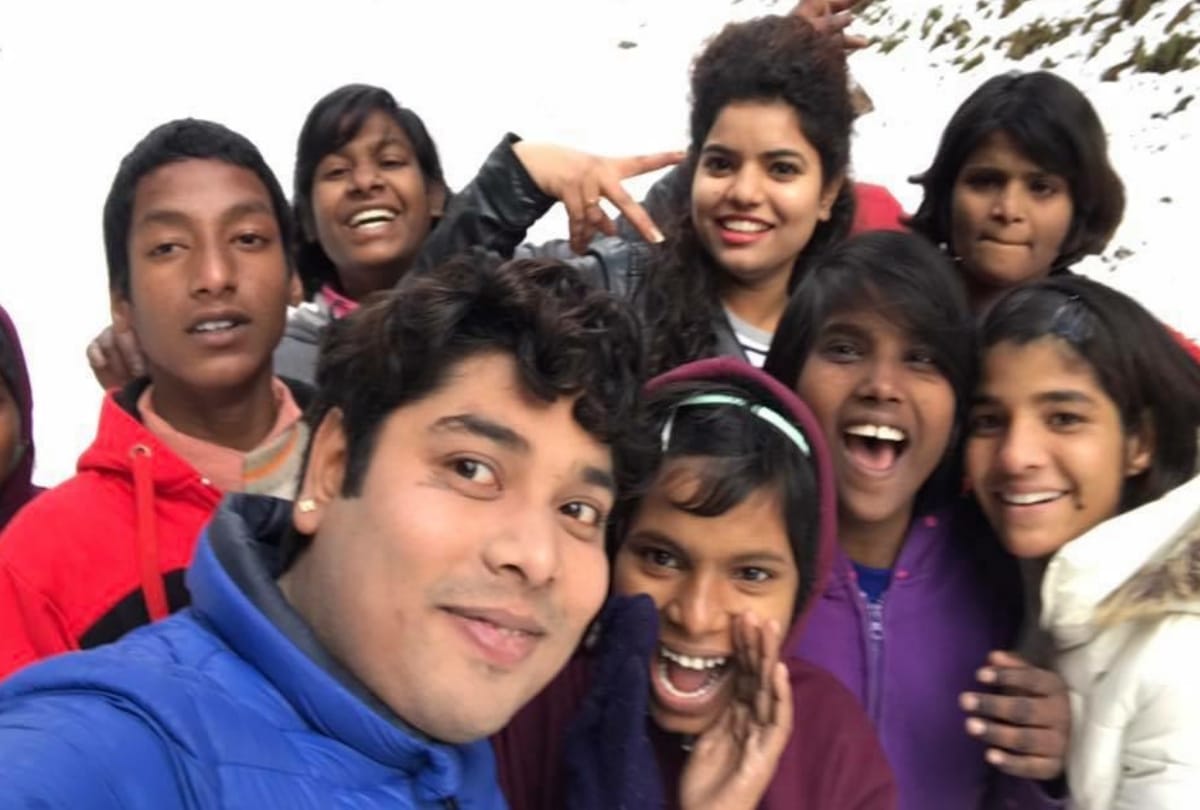 two friends atharv and shalu take care of special children