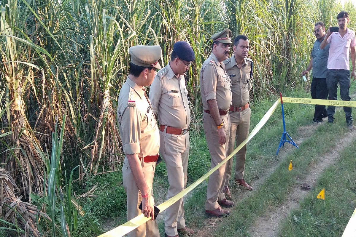 Encounter in Muzaffarnagar and arrested of one badmash with Scorpio Car