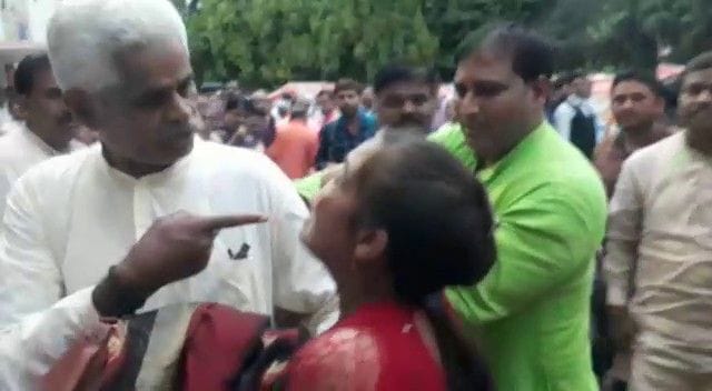 BJP officials clash with Uma Bharti after leaving
