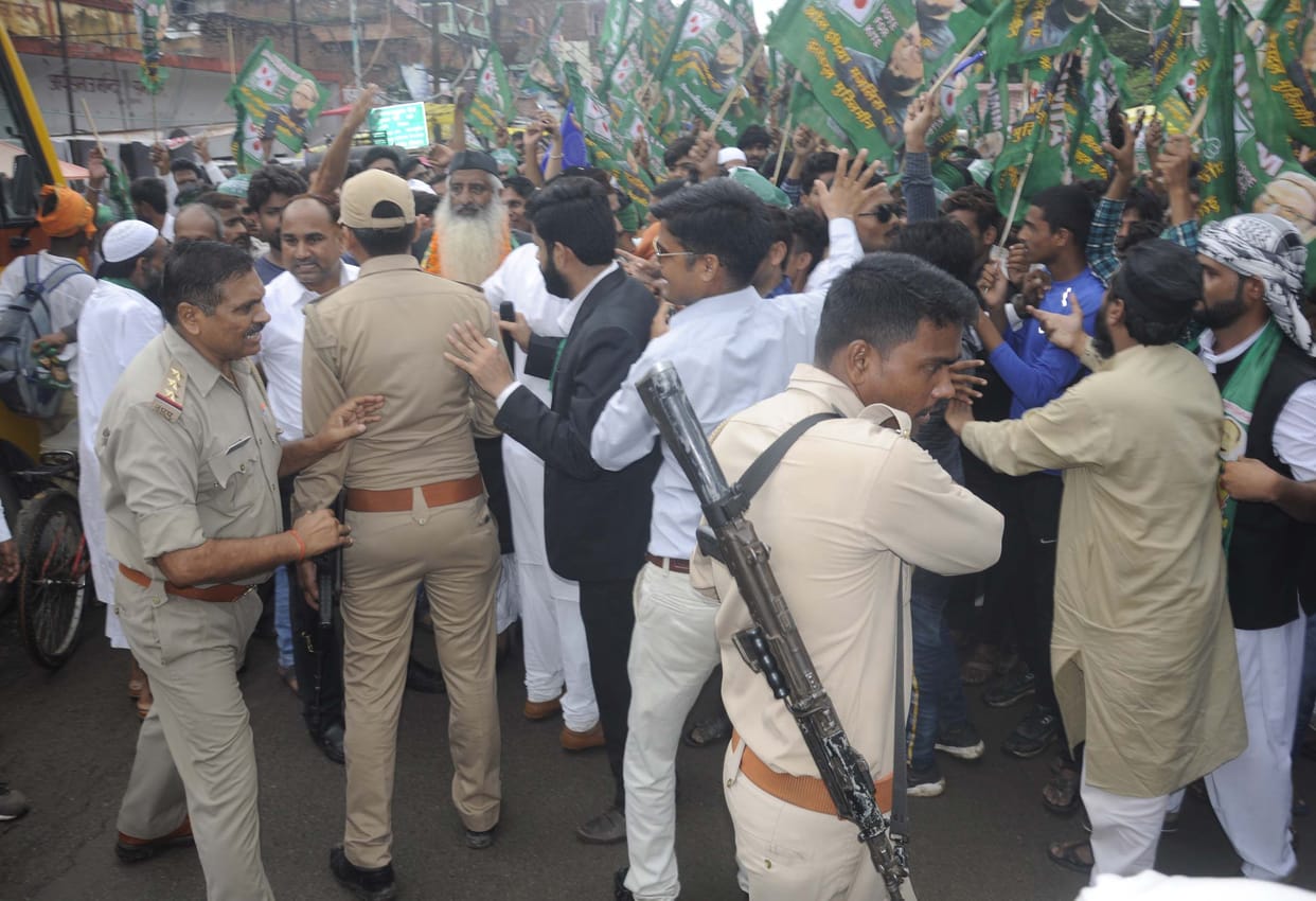 Procession removed without permission, out of police