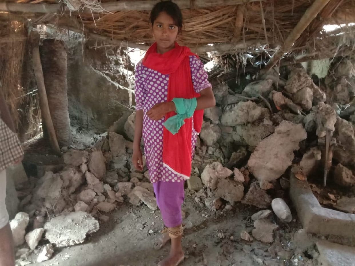 House collapses due to rain, girl injured