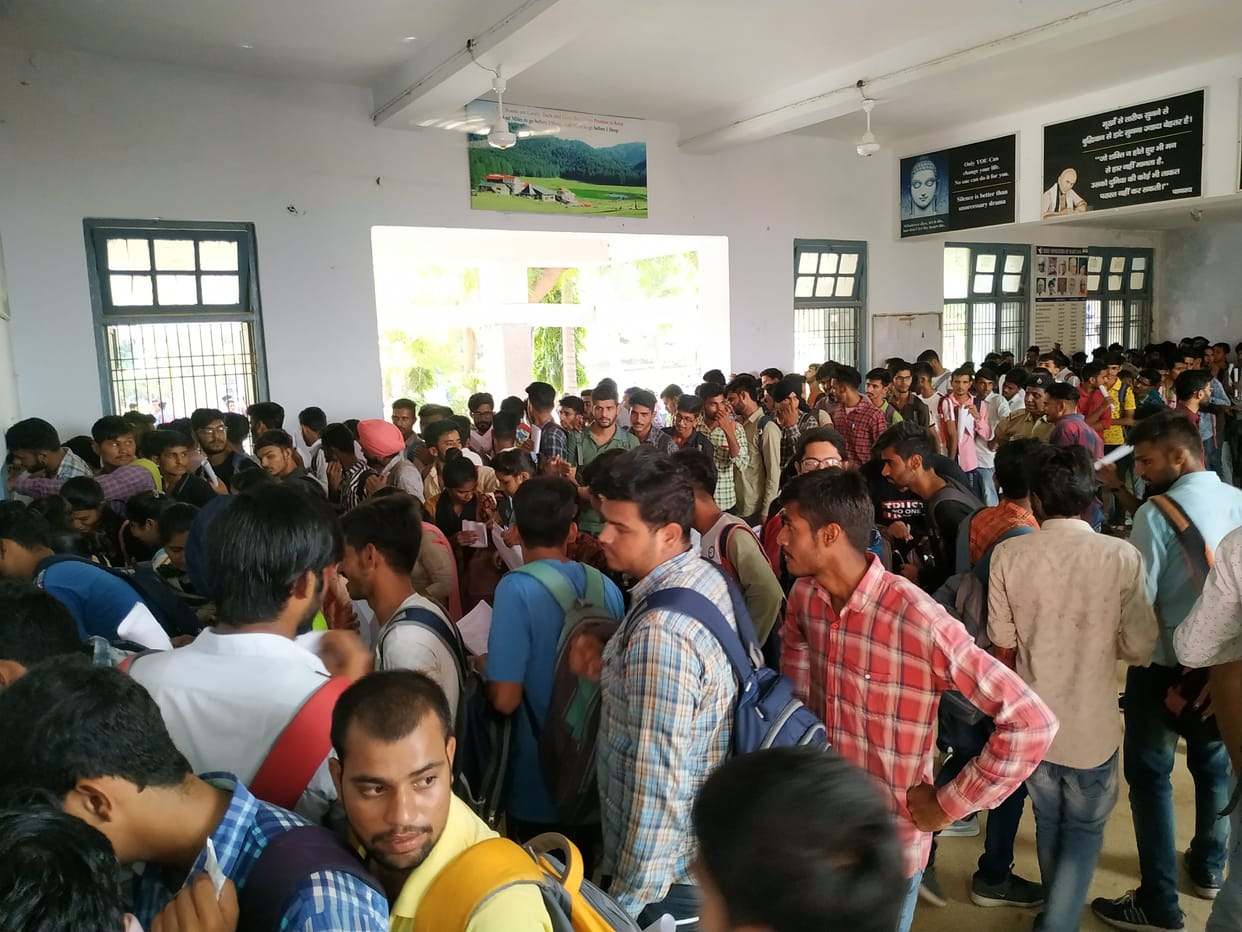 five two of the counters the payment of fees is being done at the counter the students are worried