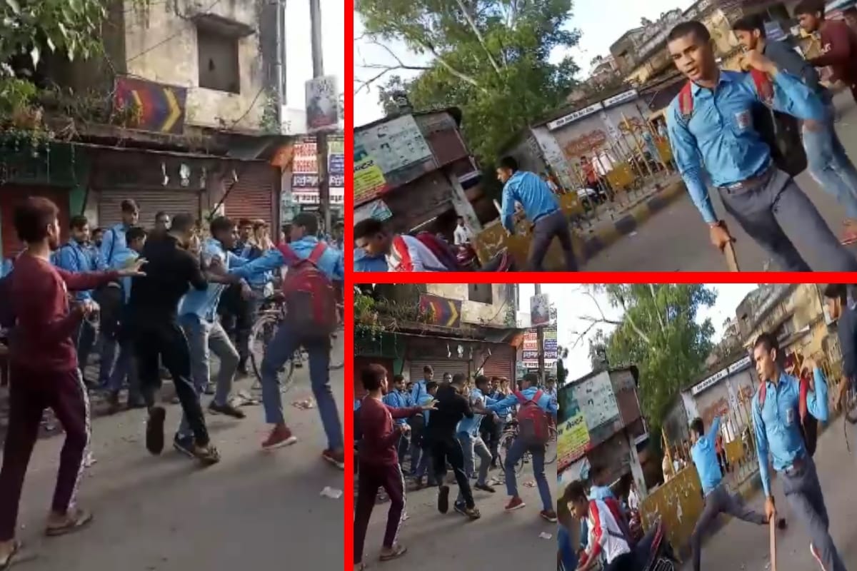 D N College students fight on the road in Meerut over a minor dispute