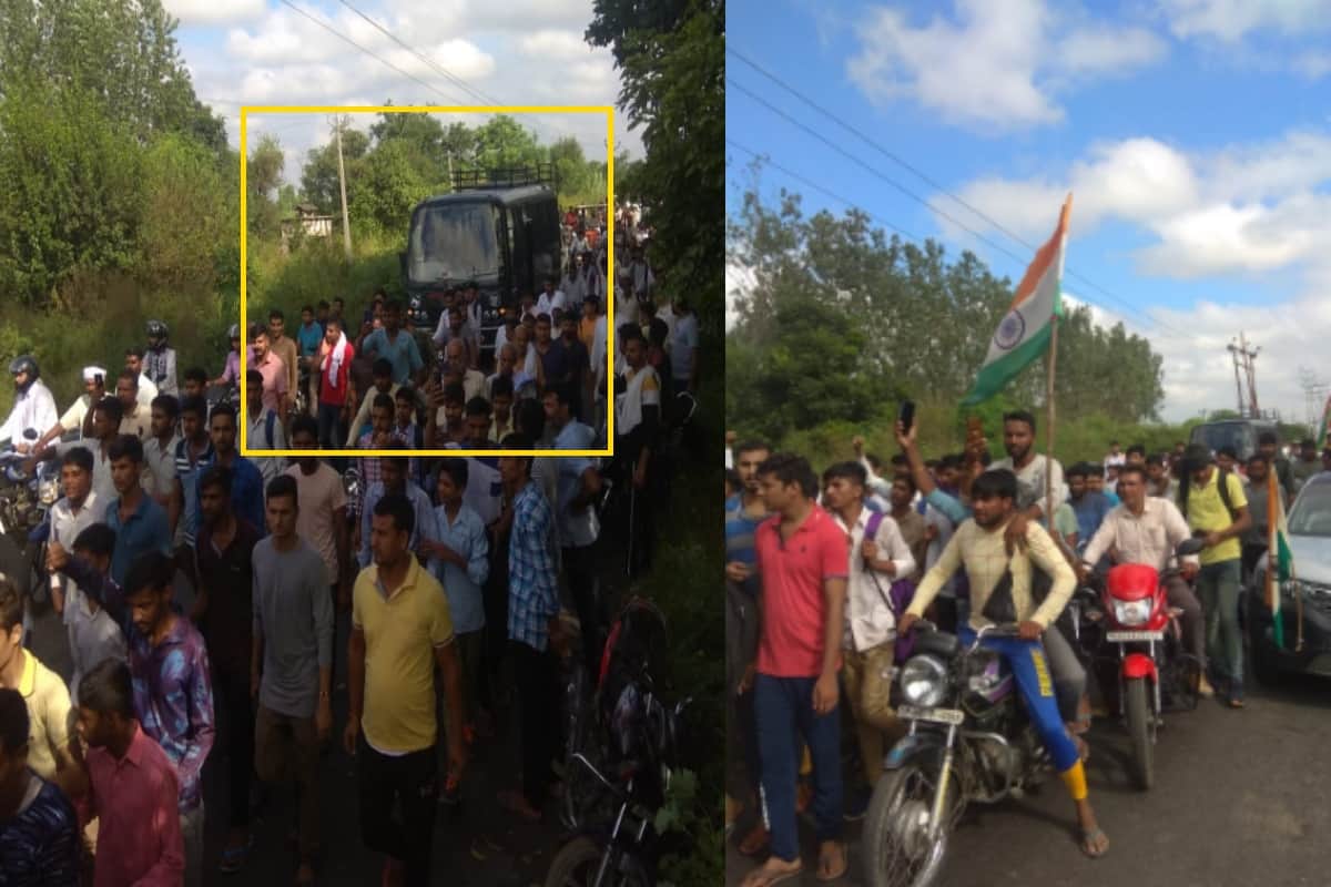 People gathered in last ride of BSF jawan martyred Vinod Kumar  in Muzaffarnagar