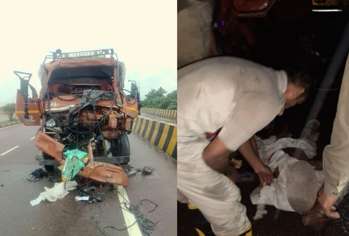 Lucknow News, DCM collide with truck in lucknow, one died and one injured