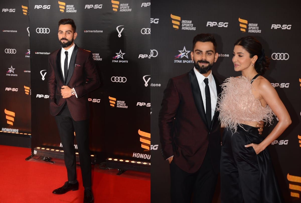 anushka sharma and virat kohli gives adorable fashion goals in indian sports honour 2019