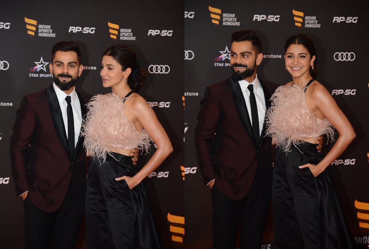 anushka sharma and virat kohli gives adorable fashion goals in indian sports honour 2019