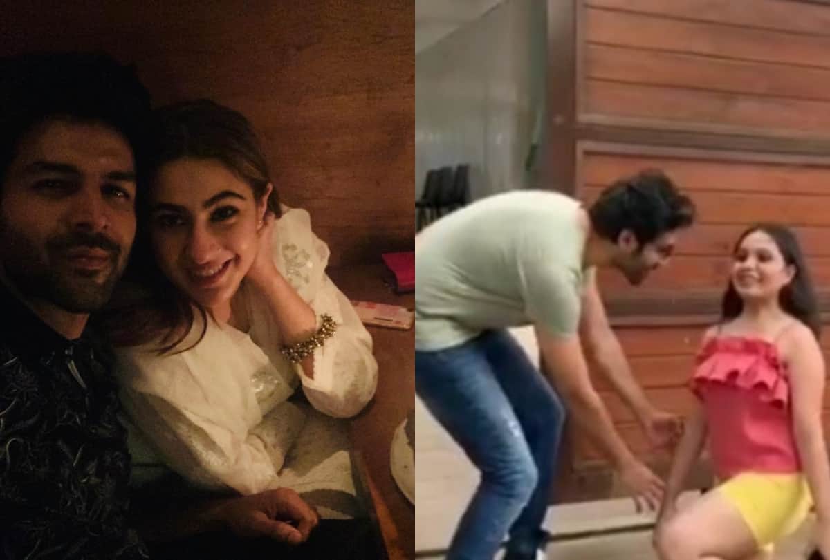 actor Kartik Aaryan girl fan goes down on her knees for propose him at outside his residence