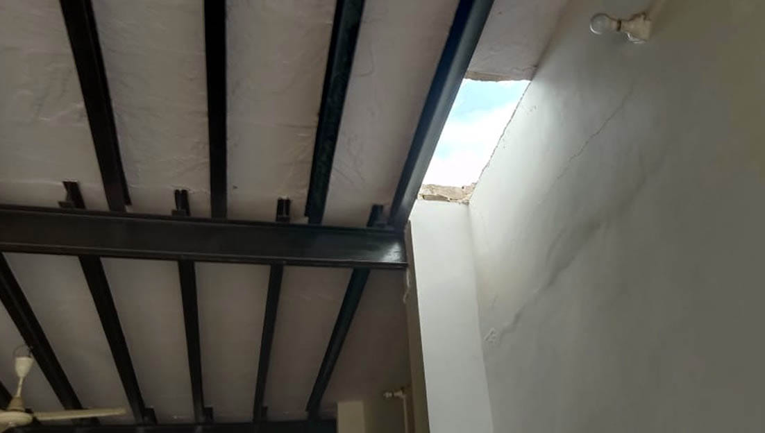 Thieves took away tires from shop roof