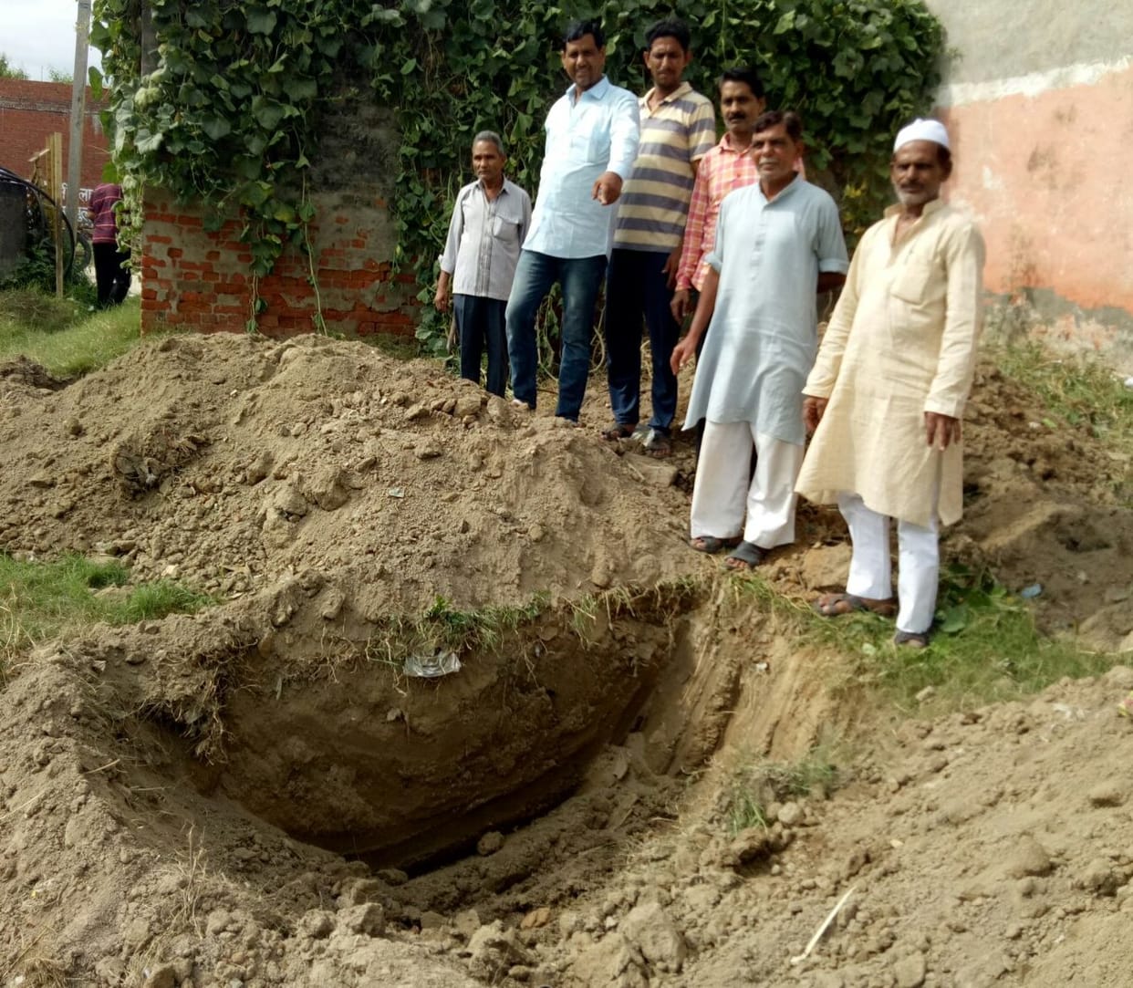 the constraction of toilets were stopped by people which are made in ursh land