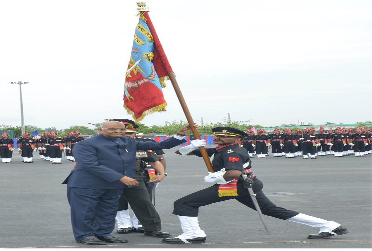 Prez awards President Colours to Corps of Army Air Defence