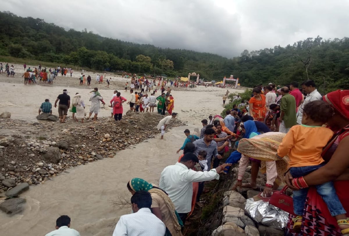 Fair at shakumbhari temple postponed due to fast flow of water