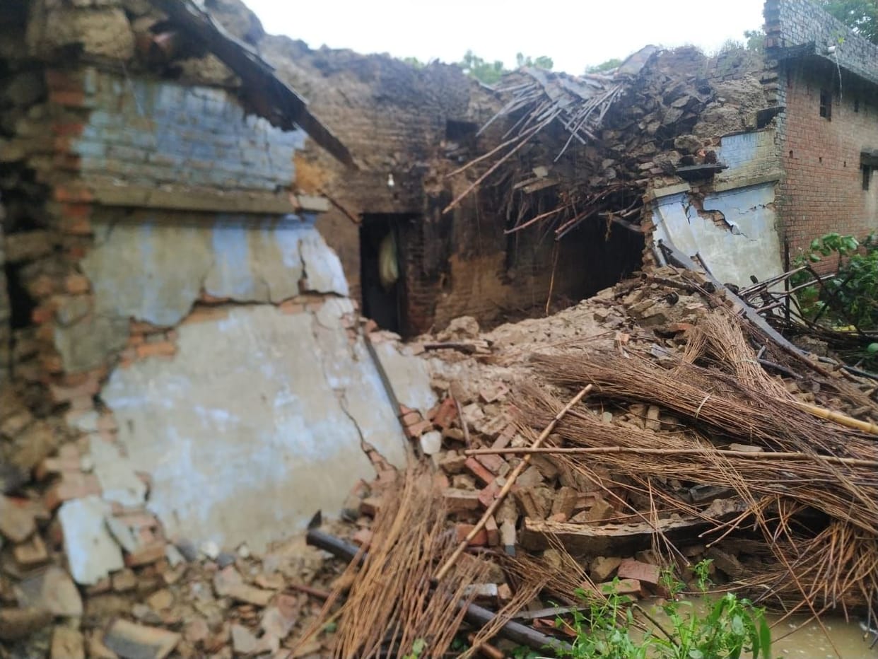 Destruction by rain, worry somewhere, scream of save somewhere