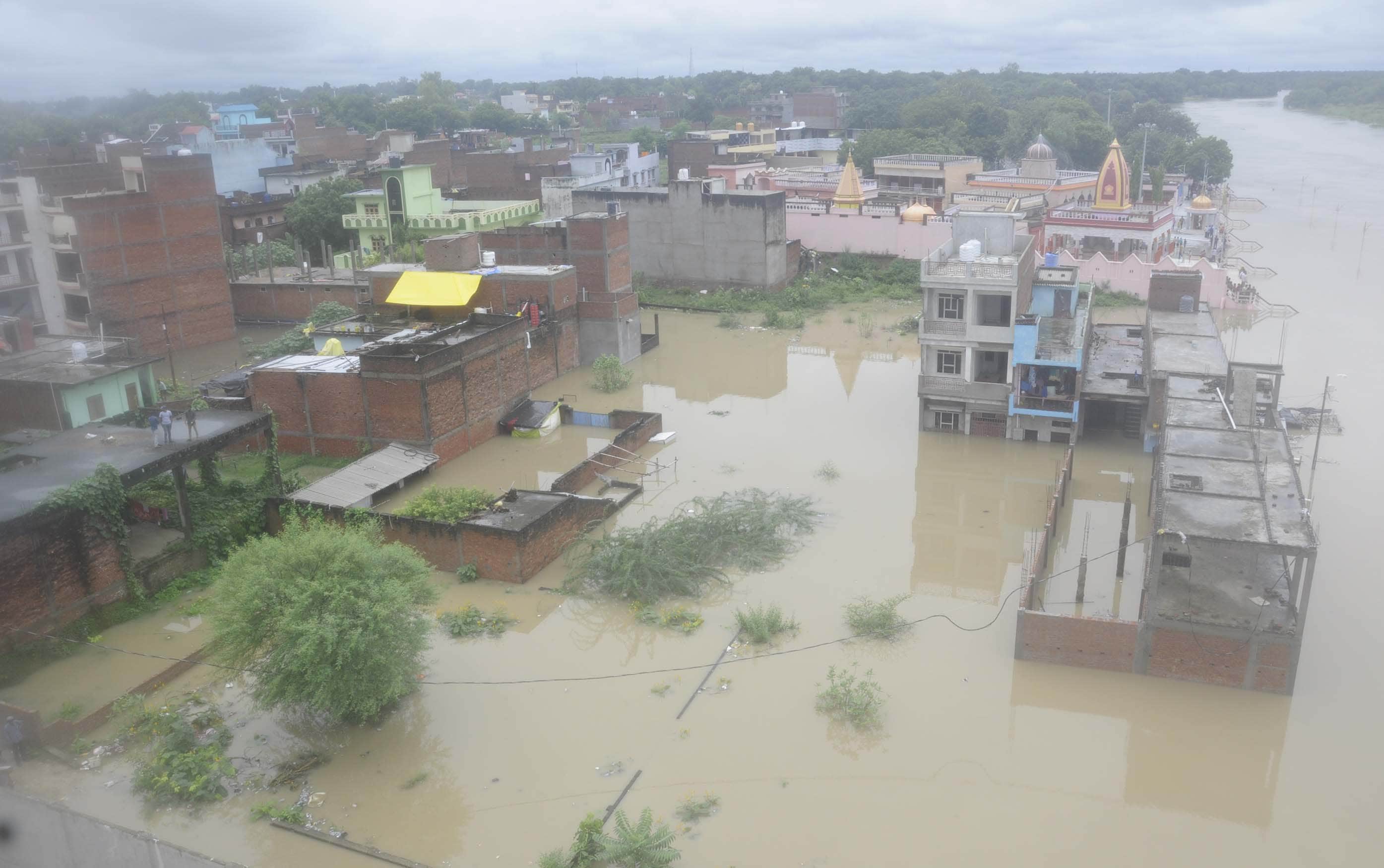 Buried in Pratapgarh, water enters dozens of houses along the city's coastal area