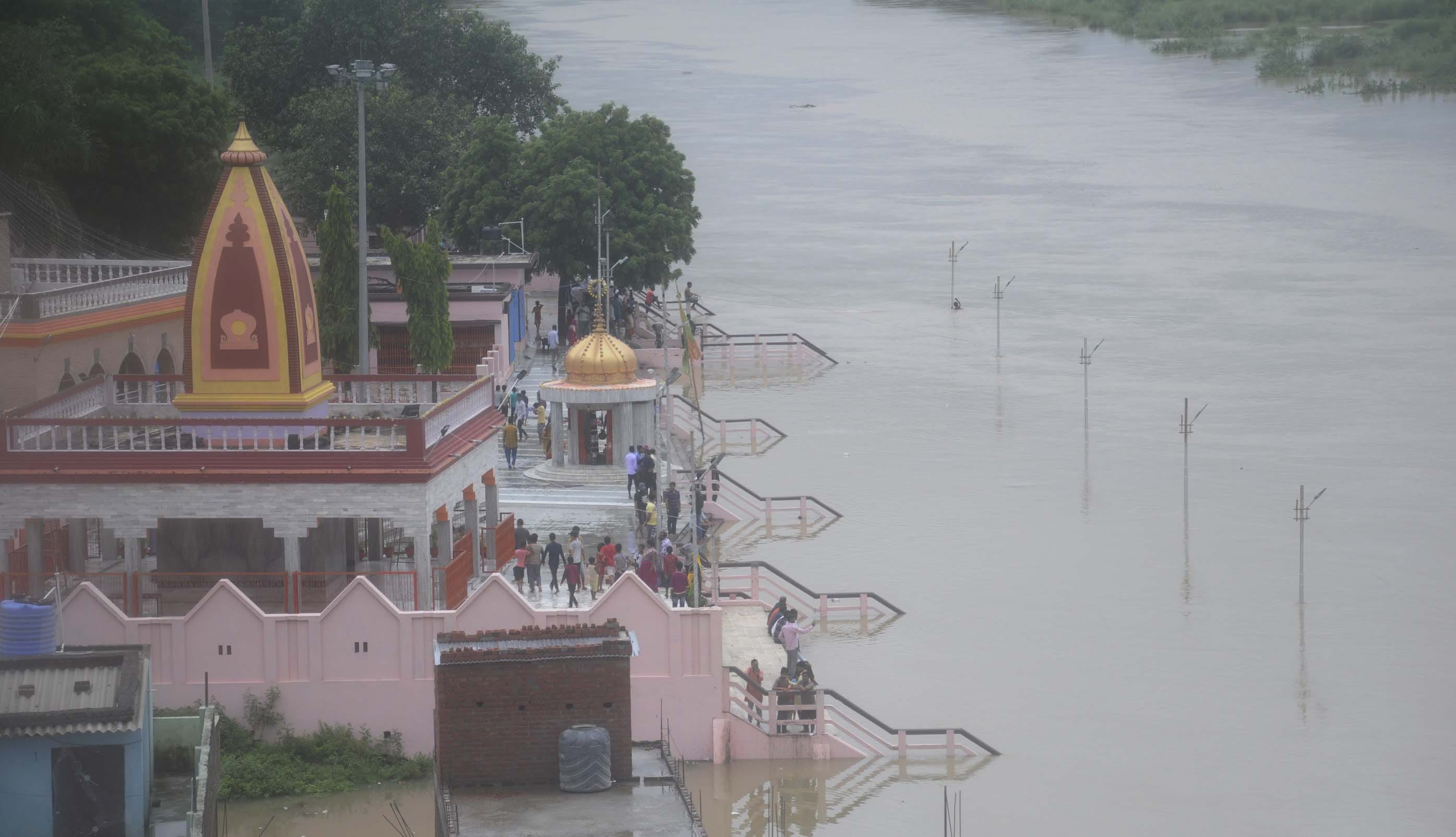 Buried in Pratapgarh, water enters dozens of houses along the city's coastal area