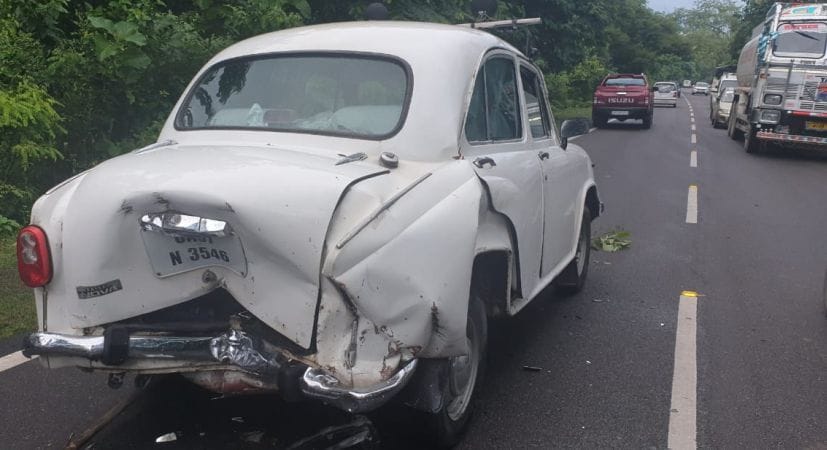 CMO US city injured in road accident, car damaged
