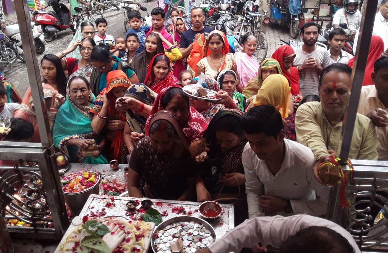 Devotees throng the temples, shout for joy