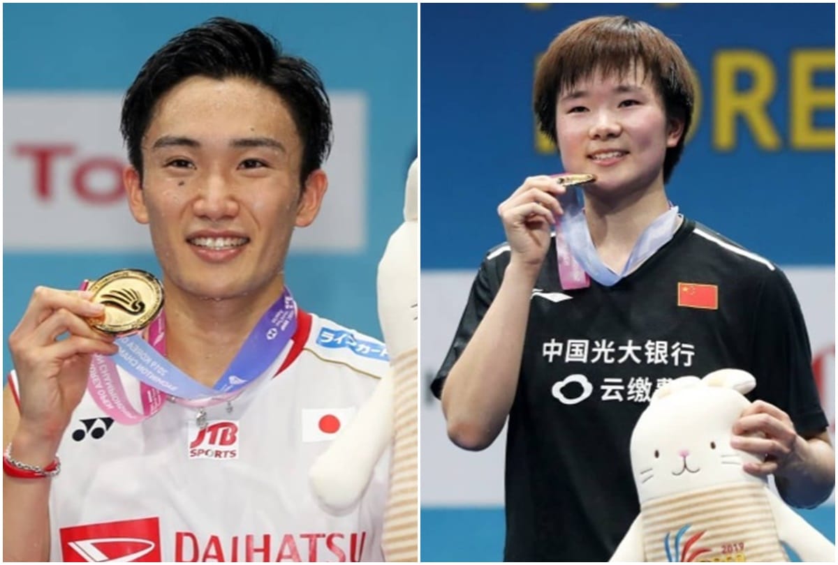 Kento Momota and he bingjiao wins korea open 2019 in mens and womens singles