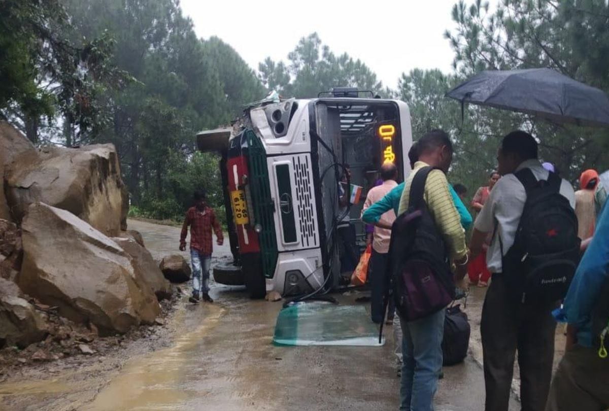 HRTC BUs accident in Thanot Mandi himachal Pradesh