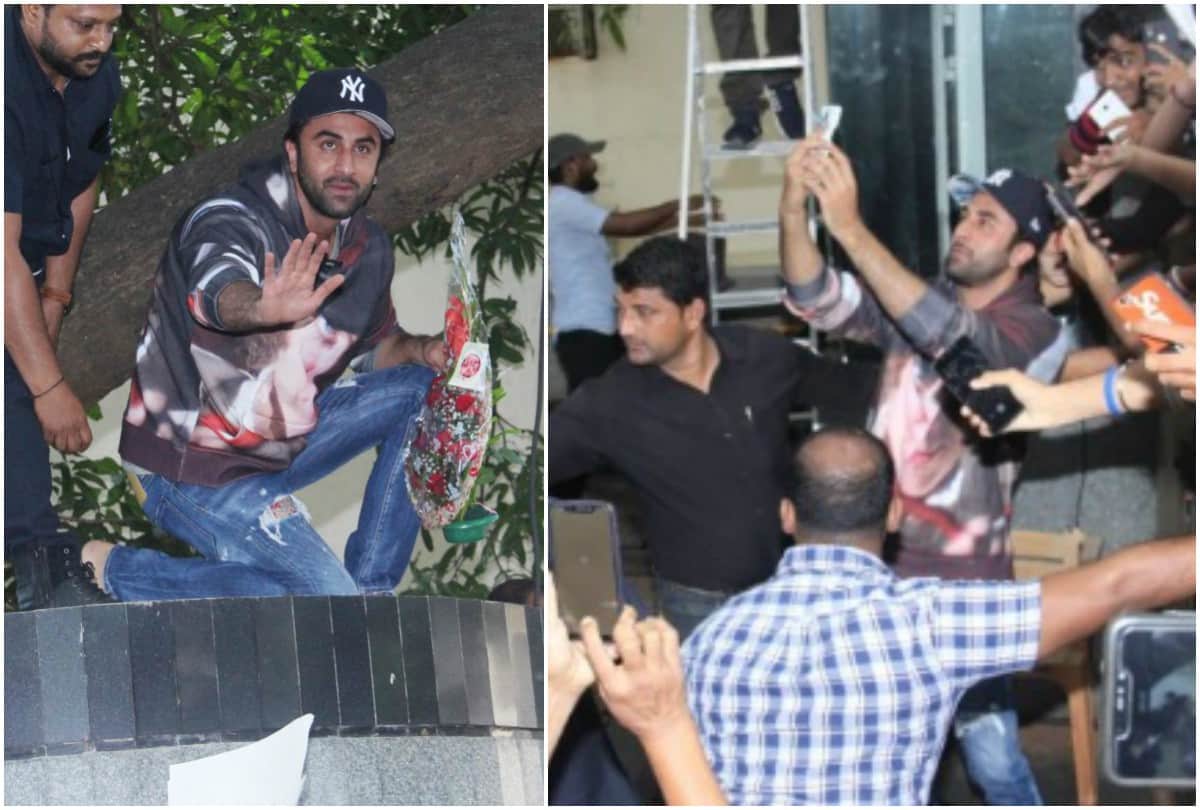Ranbir Kapoor meets fans outside his house video viral