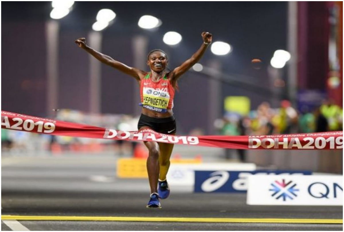 World Athletics Championships Ruth Chepngetich Takes Women Marathon Gold As Heat Decimates Rivals