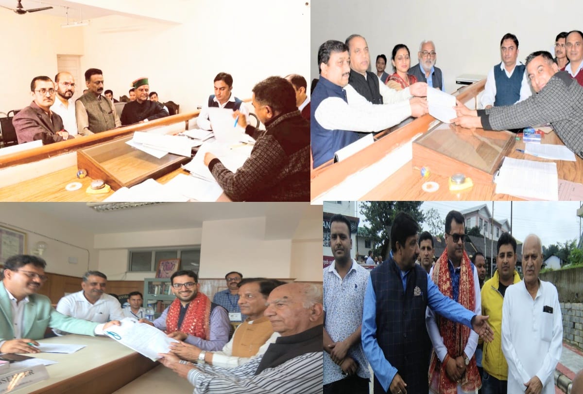 By election himachal :congress bjp and independent candidates file nomination