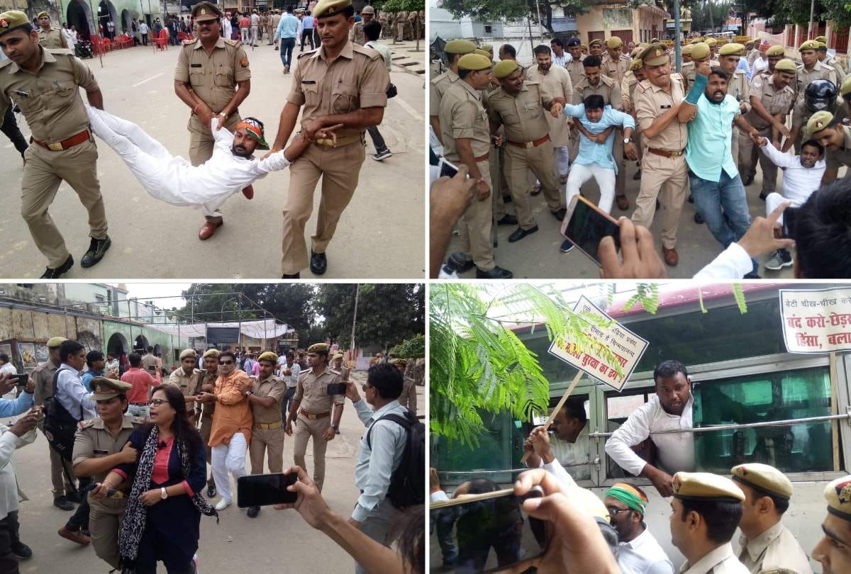 Chinmayanand case Congress Nyay Yatra to support victim law student see photos