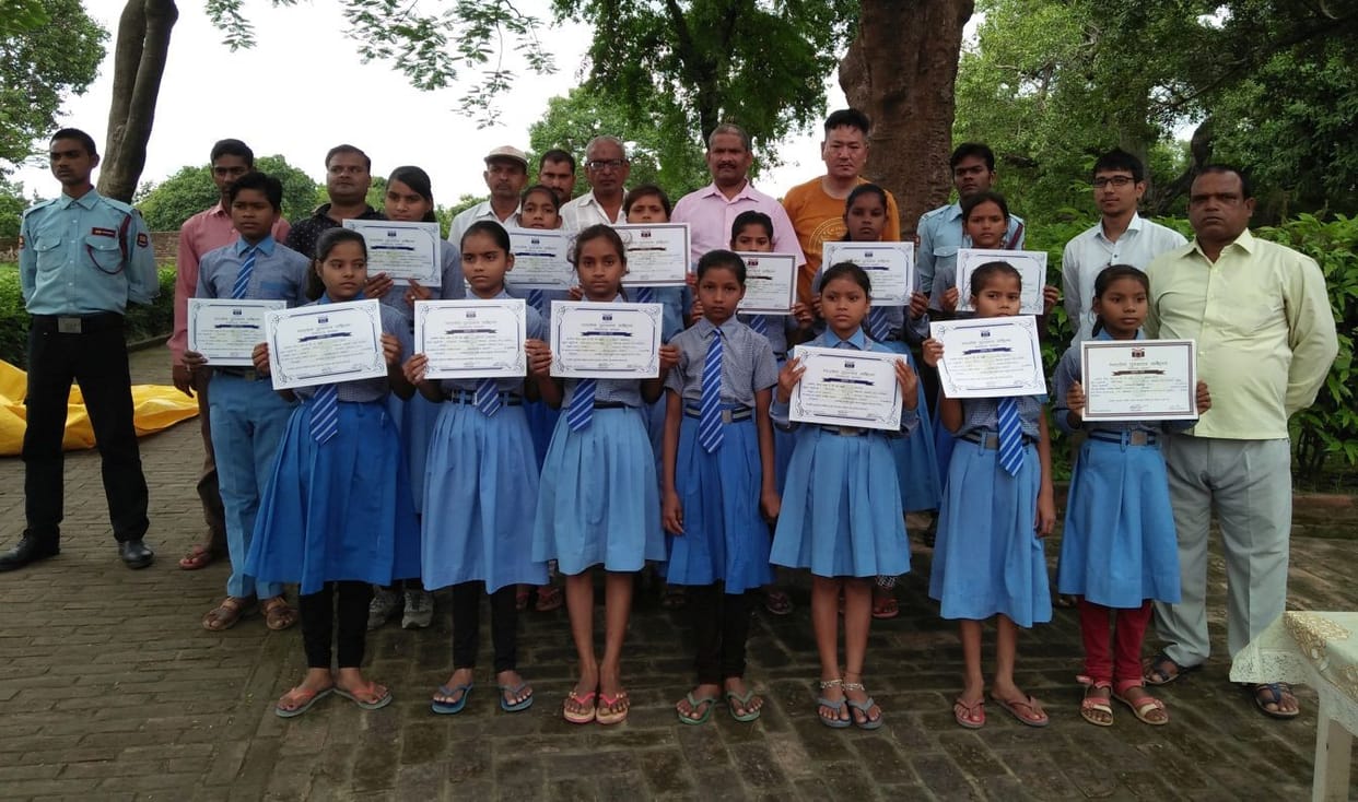 Bharti, Preeti and Amisha topped in painting