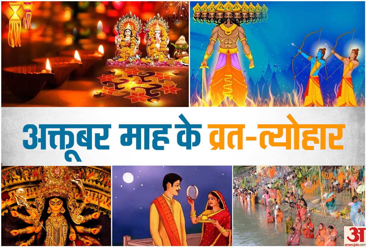 October festivals vrat Hindu Calendar October 2019 navratri dussehra, diwali, chhath puja date