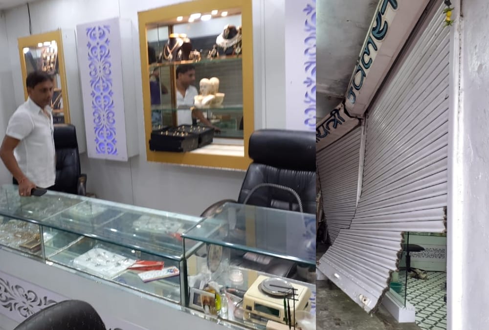 Theft in jwellers shop in Ashiyana in Lucknow.