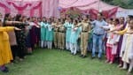 गांधी पार्क में महिला सशक्तिकरण एवं बाल विकास विभाग द्वारा लगाया गया पोषण मेला में छाक्षाओं क?