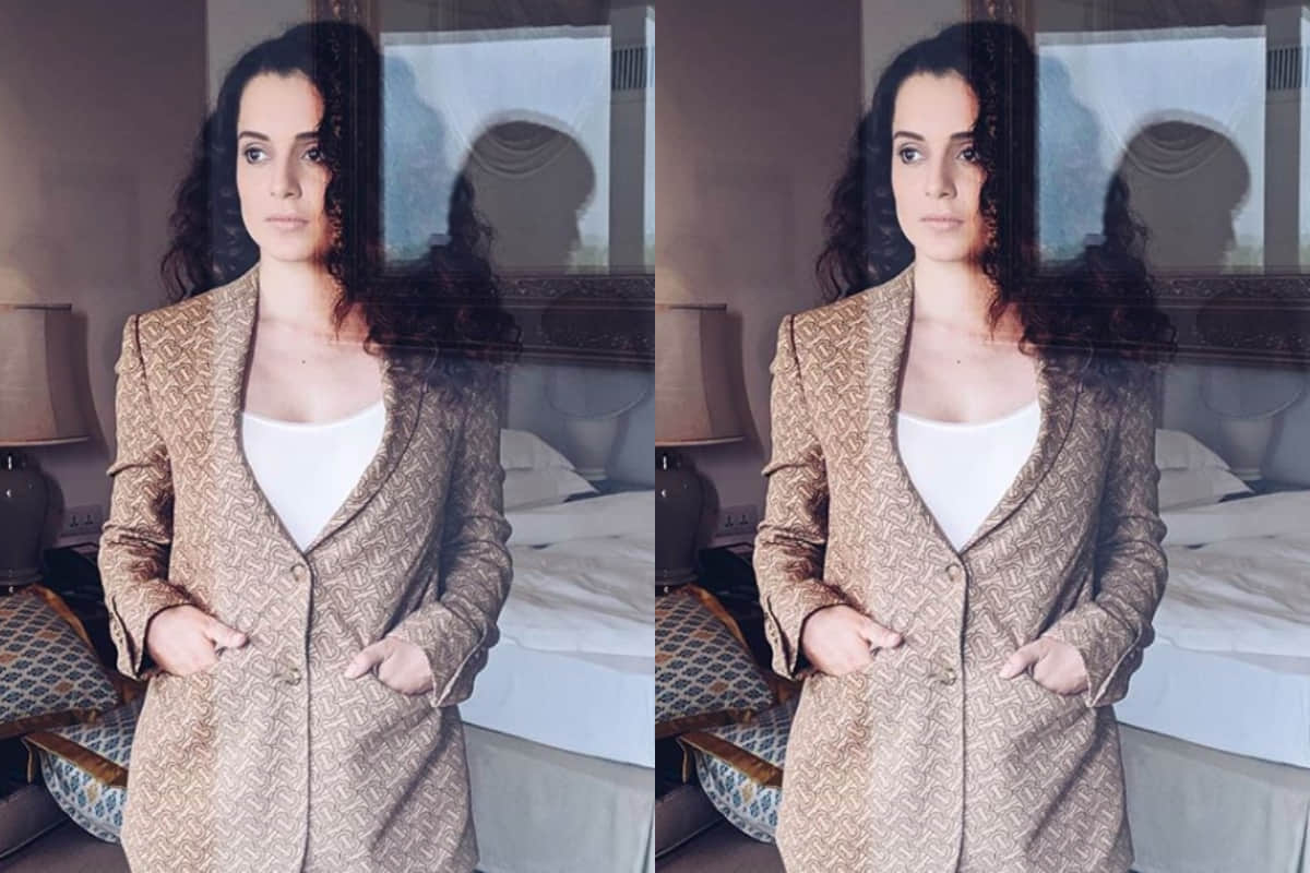 kangana ranaut in thomas burberry nude pantsuit most expensive look ever