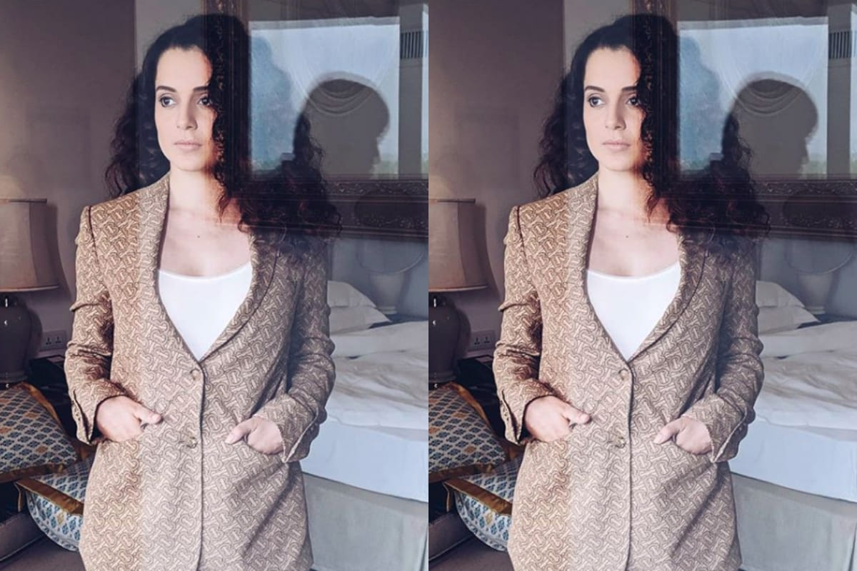 kangana ranaut in thomas burberry nude pantsuit most expensive look ever