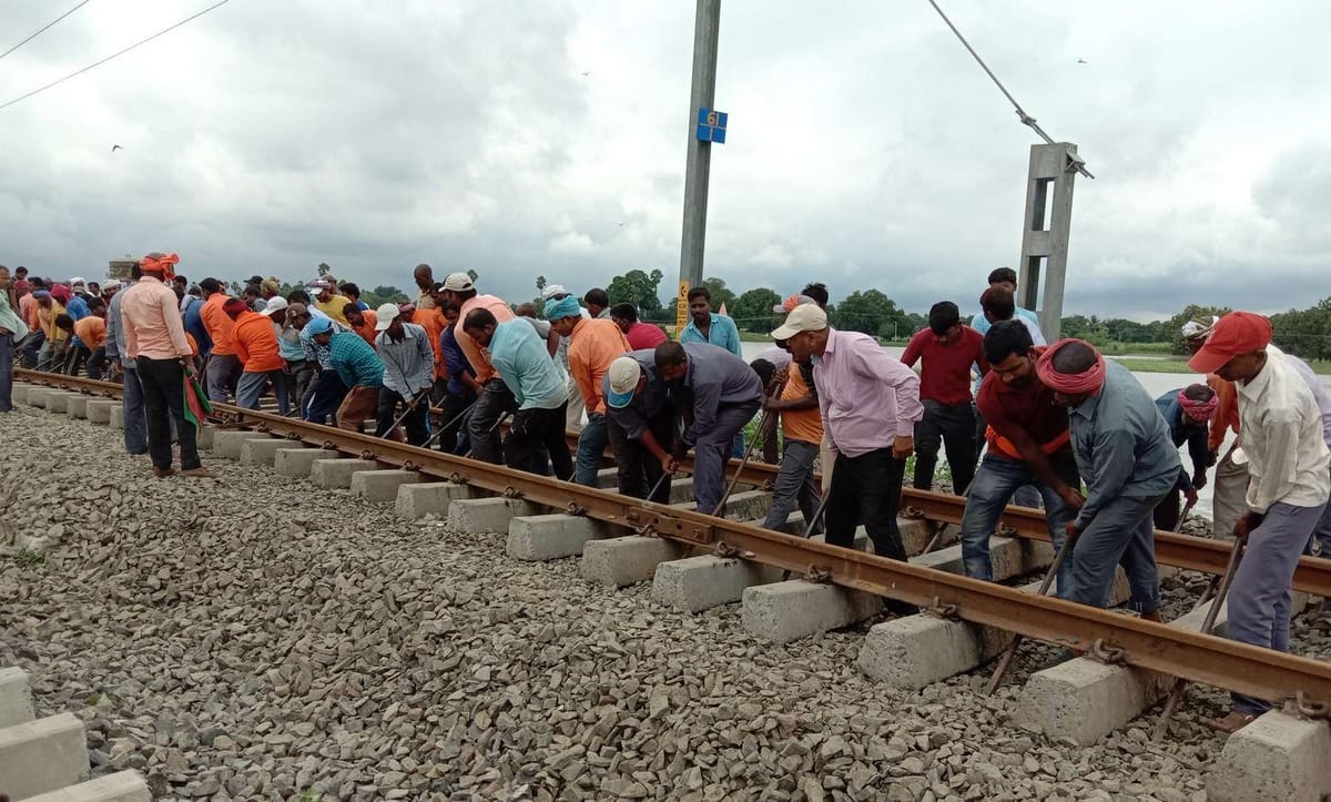 Track improved, trains start operating after 38 hours