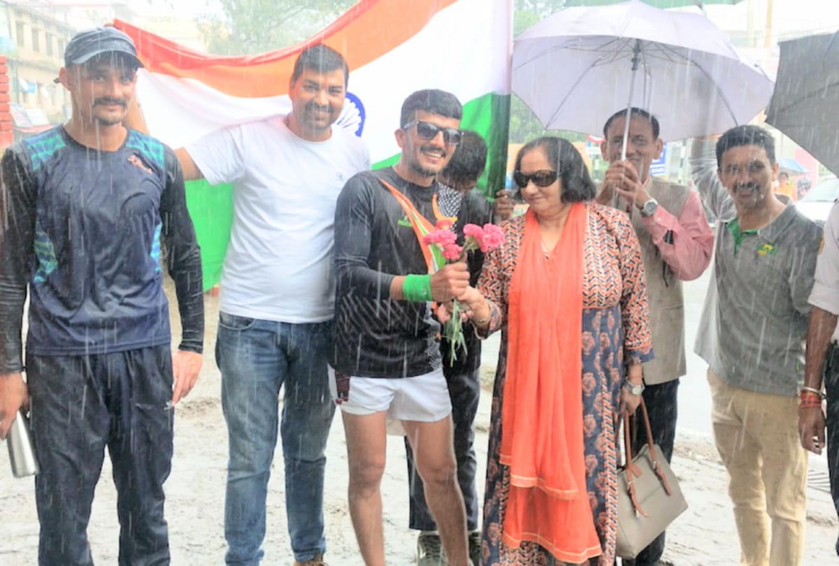Para athlete Virender Singh reached Nahan after running 135 km from Shimla, gave this message
