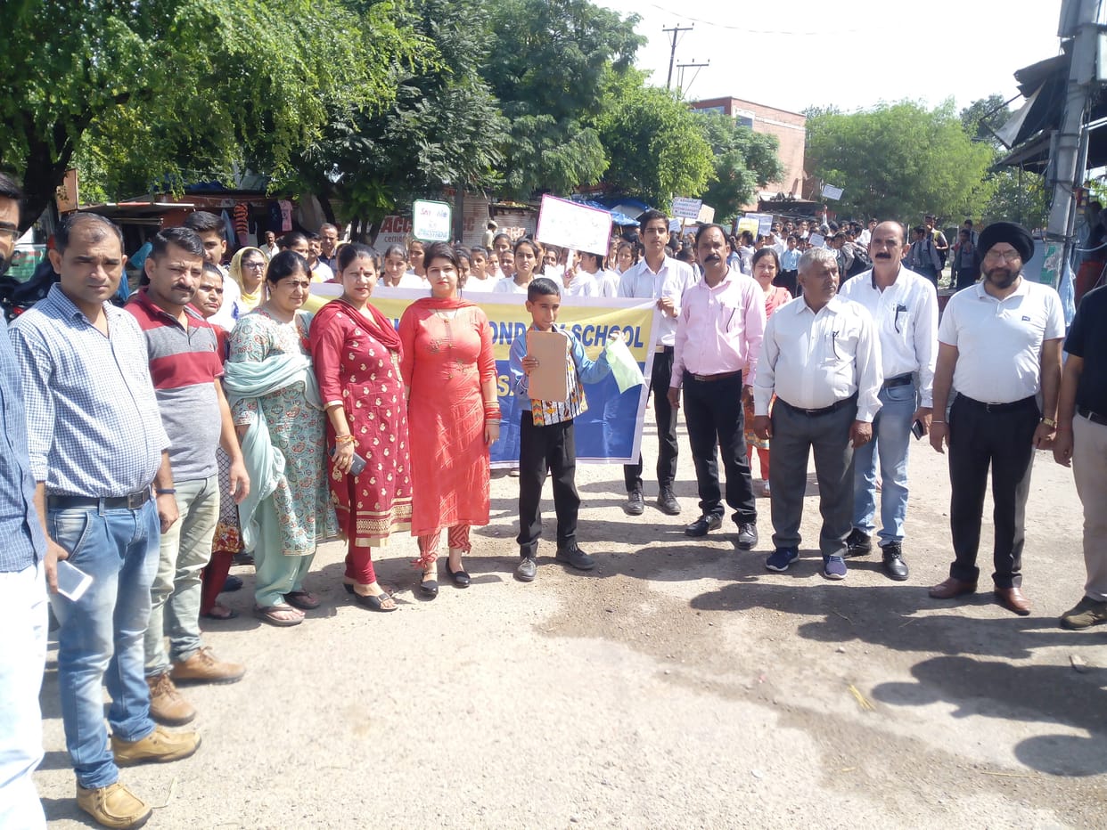 Awareness rally against polythine and Plastic