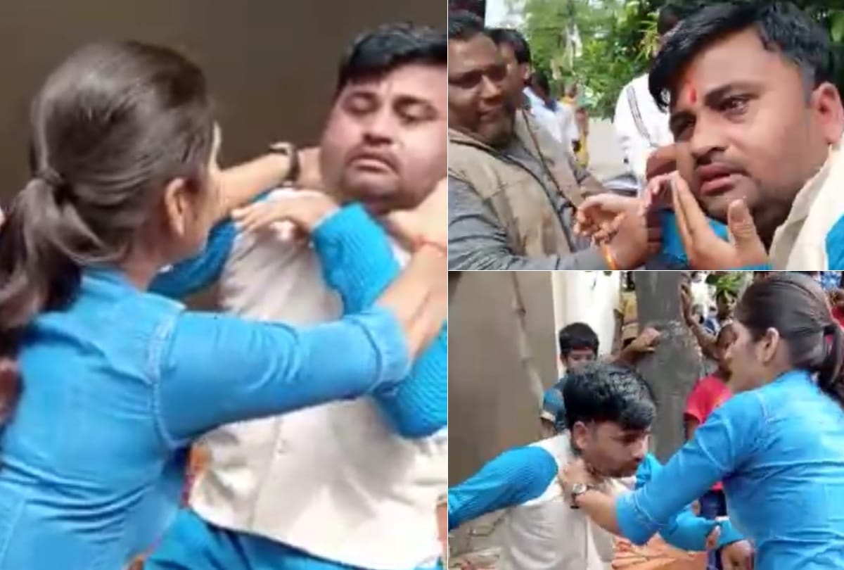 people capture guy eve teasing in vibhutikand area of lucknow, beaten on road