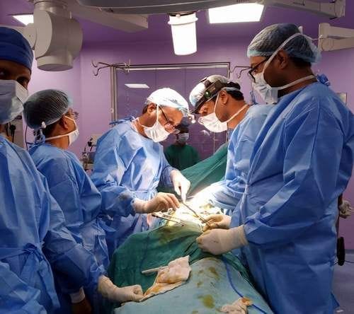 Thoracic surgery removed from the teenager's chest